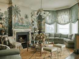 History and elaboration of Living Room Wallpaper Decor; 