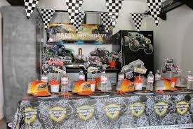 Monster Jam Birthday Table Decorations: