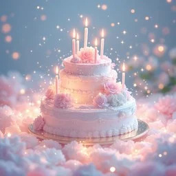 Layering Light for happy birthday message and Magic: